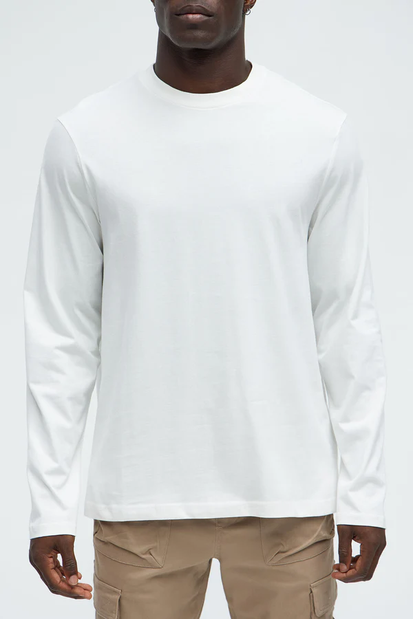 White Long Sleeve Tee