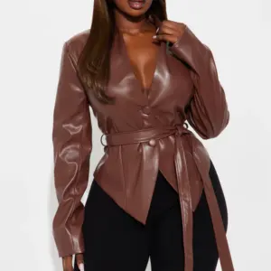 Boss Lady Leather Blazer